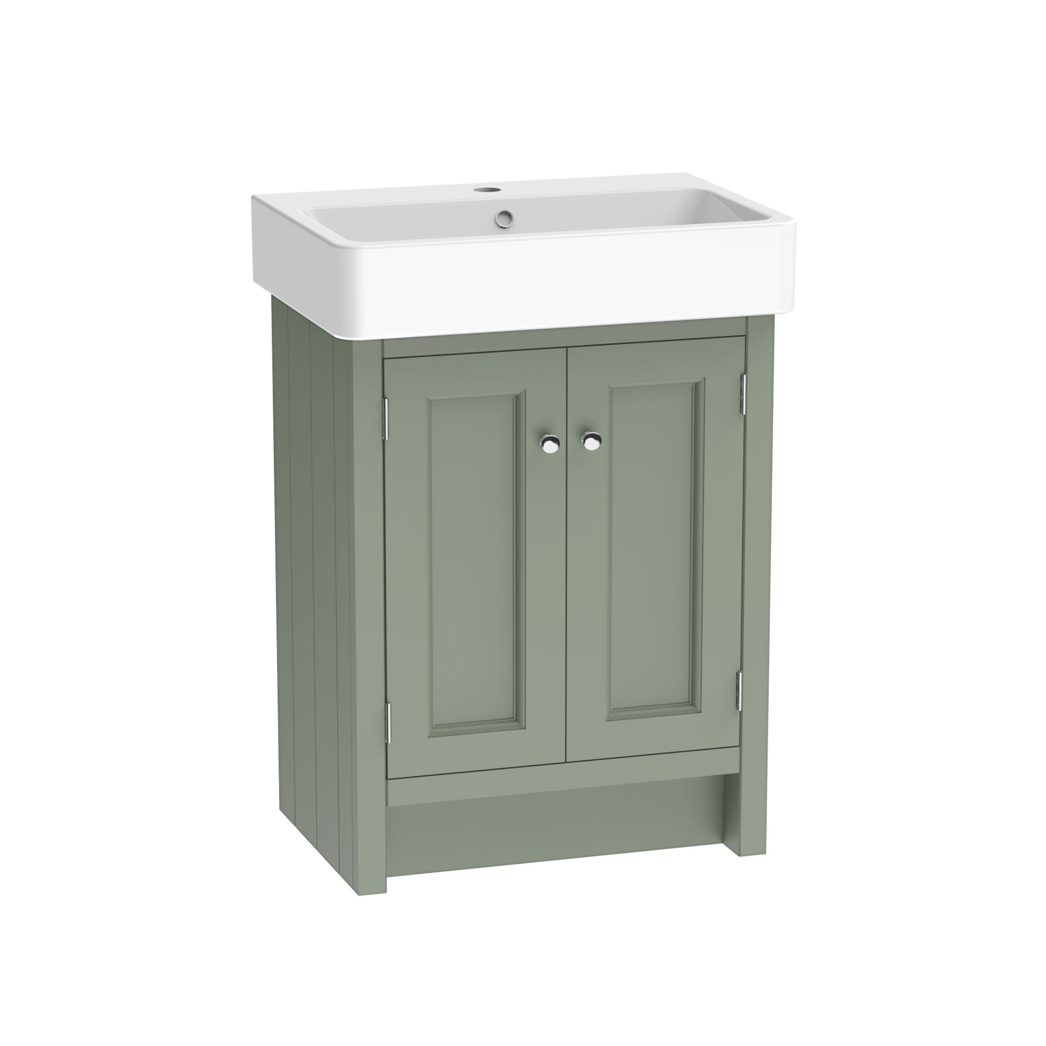 Hampton 575 Freestanding Vanity Unit - Matt Sage Green