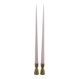 Pair Of Long Tapered Dining Candles In Nude No.11
