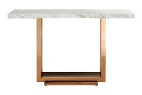 Amelia Marble & Rose Gold Console Table