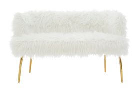 Shaggy Boutique White Fur Sofa