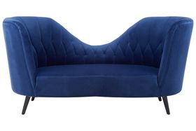 Betty Midnight Blue Velvet Chaise Longue