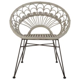 Rattan Peacock Chair - Grey