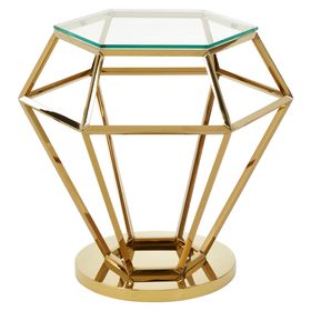 Prismatic Gold Side Table- Small