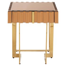Napoli Gold Glass Side Table
