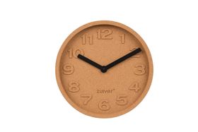 Zuiver Cork Wall Clock with Moulded Numbers