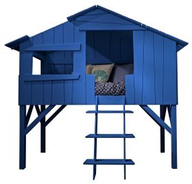 Mathy by Bols Treehouse Single Cabin Bed, Classic Blue