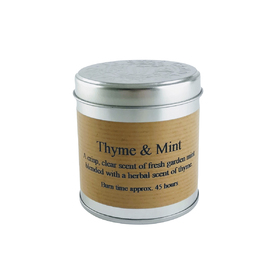 St Eval Candle Co. Thyme and Mint Tin Candle.