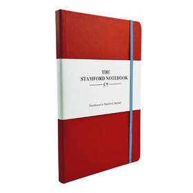 Stamford Notebook Co. Vibrant Buckram Pillar Box Red Notebook.