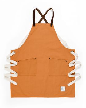 Burnt orange canvas apron - Risdon & Risdon