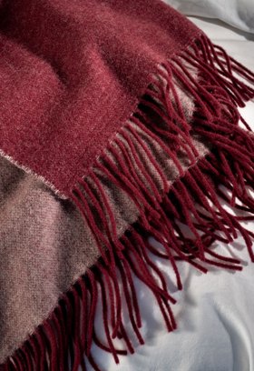 Bordeaux Luxury Wool with Cashmere Throw