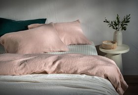 Soft Pink French Linen Bedding