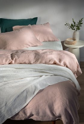 Soft Pink French Linen Bedding