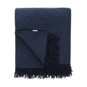Blue Luxury Wool with Cashmere Throw