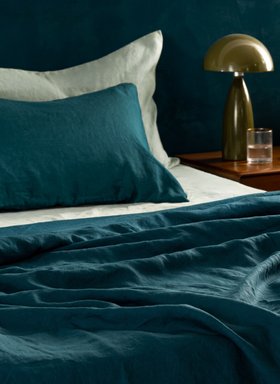 Atlantic Blue Pure French Linen Bedding