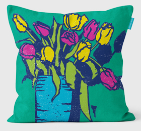 Funky Florals - Tulip  Cushion -