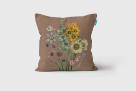 Passion Flowers Cushion _Vintage Garden_Perkins & Morley_lifestyle