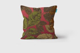 Autumn Leaves Collection- Autumn Leaves Pink Cushion - Perkins & Morley