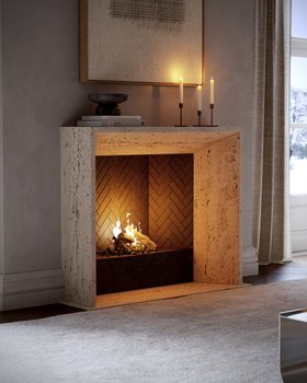 Winter Living Room - Fireplace