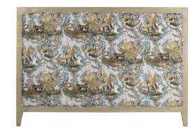 Mindthegap  The Transylvanian Manor  TUFTED Headboard - JOURNEY TO EDEN Linen   Portrait