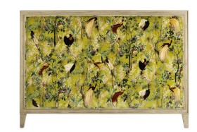 Mindthegap   The Transylvanian Manor   TUFTED Headboard - ROYAL GARDEN Green Velvet Portrait