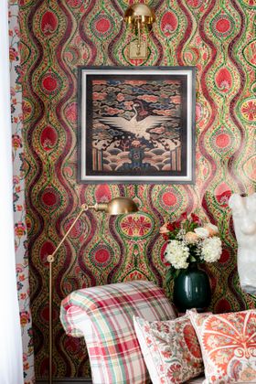 Mindthegap Wall Art Print,  Woodstock, KOREAN CRANE  Framed Linen , Lifestyle Portrait