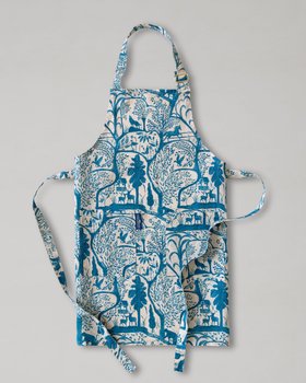MINDTHEGAP Accessories, ENCHANTED TRANSYLVANIA, THE ENCHANTED WOODLAND DUSK BLUE APRON, Portrait