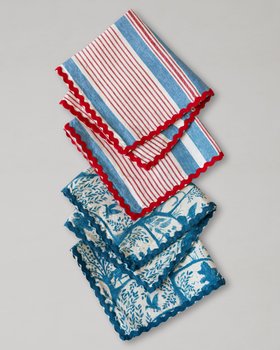 MINDTHEGAP Accessories, ENCHANTED TRANSYLVANIA, NOCHRICH NAPKIN SET & THE ENCHANTED WOODLAND DUSK BLUE NAPKIN SET, Portrait