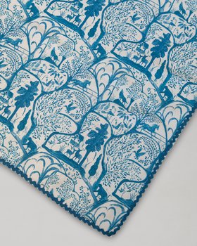 MINDTHEGAP Accessories, ENCHANTED TRANSYLVANIA, THE ENCHANTED WOODLAND DUSK BLUE TABLECLOTH, Portrait