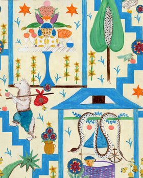 TRANSYLVANIAN RHAPSODY Anniversary Lifestyle Collection, WONDERLAND Taupe Wallpaper, Wallpaper Swatch