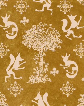 THE SILLY FOX Honey Wallpaper, Wallpaper Swatch