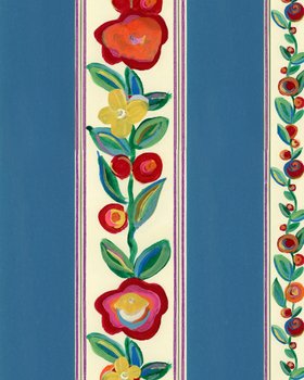 TRANSYLVANIAN RHAPSODY Anniversary Lifestyle Collection, DAINTY FLOWERING Azure Wallpaper, Wallpaper Swatch