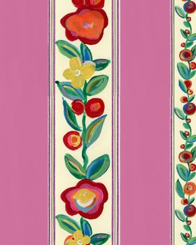 TRANSYLVANIAN RHAPSODY Anniversary Lifestyle Collection, DAINTY FLOWERING Violet Wallpaper, Wallpaper Swatch