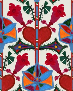 TRANSYLVANIAN RHAPSODY Anniversary Lifestyle Collection, GINGERBREAD Cream Wallpaper, Wallpaper Swatch