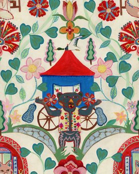 TRANSYLVANIAN RHAPSODY Anniversary Lifestyle Collection, GYPSY FAIRYTALE Cream Wallpaper, Wallpaper Swatch