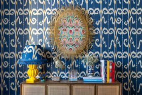 MINDTHEGAP Wallpaper, TRANSYLVANIAN RHAPSODY Anniversary Lifestyle Collection, ELYSIA IKAT Celestial Wallpaper, Landscape Lifestyle
