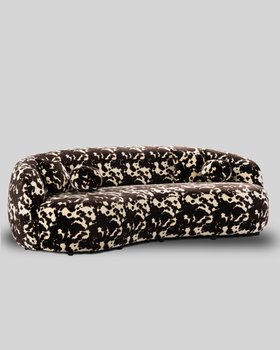 MINDTHEGAP Furniture, TRANSYLVANIAN RHAPSODY, COCOON SOFA COWHIDE Velvet, Cutout