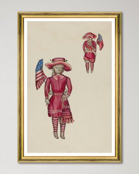MINDTHEGAP Wall Art, TRANSYLVANIAN RHAPSODY, KNITTED DOLL FLAG, Product Cutout