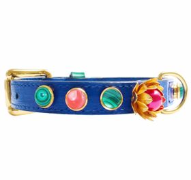 Freddy Goes To Hollywood - Devon Dog Collar in Azure Blue