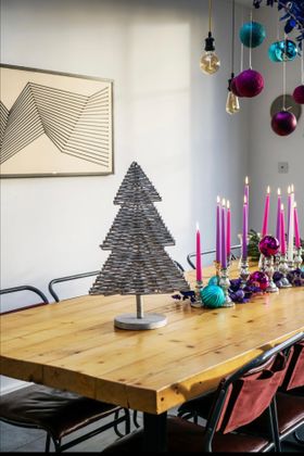 Rattan Christmas Tree - White