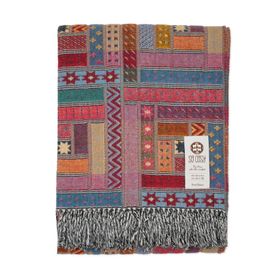 Elin Merino Wool Throw Blanket In Red