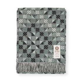 Ella Merino Wool Throw Blanket in Aqua Pale