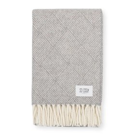 Derry GOTS Virgin Wool Blanket in Vintage Soft Grey