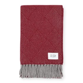 Derry GOTS-Certified Virgin Wool Blanket in Vintage Merlot Red