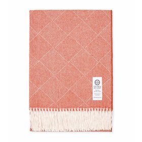 Derry Baby Alpaca Wool Throw in Deep Orange