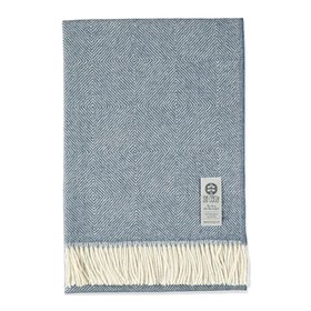 Ellison Baby Alpaca Wool Throw in Denim Blue