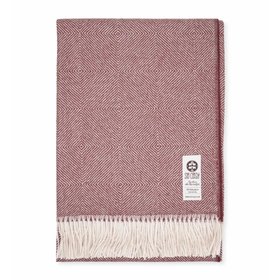 Ellison Baby Alpaca Wool Throw in Old Bordeaux Red