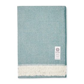 Ellison Baby Alpaca Wool Throw in Teal Green