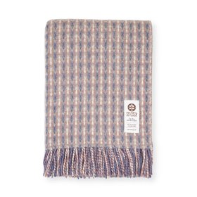 Flow 100% Pure New Wool Throw Blanket in Heathland Rose
