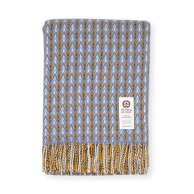 Flow 100% Pure New Wool Throw Blanket in Harbour Gold