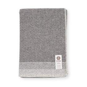 Derby Pure New Wool Throw Blanket in Grey-Brown